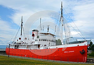 The CCGS Ernest Lapointe icebreaker,