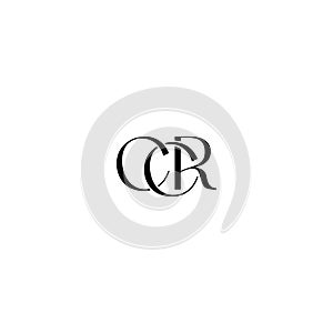 Initial CCR Logo Design Vector.