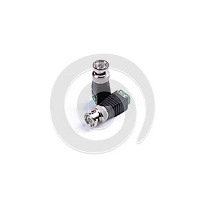 cctv bnc plug isolated on a white background. cut out