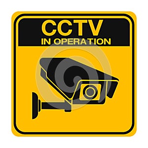 CCTV Camera. Black vector isolated