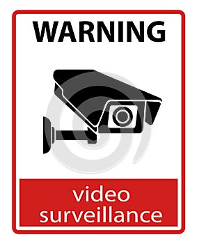 CCTV Camera. Black vector isolated