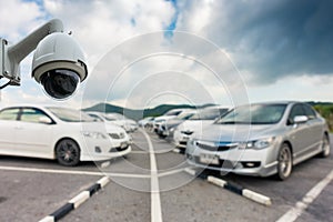 CCTV camera on car parking, Overhead CCTV, Technology tracking