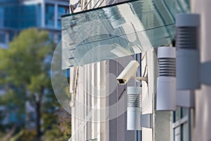 CCTV camera on the front of the house