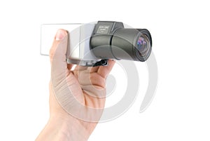 Cctv camera in hand