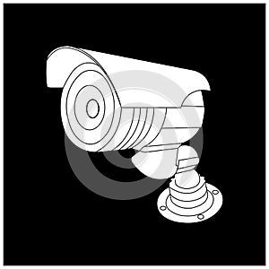 cctv camera icon illustration design