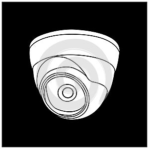 cctv camera icon illustration design