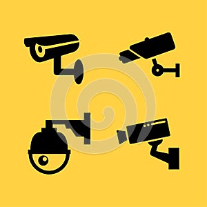 CCTV camera icon vector security video sign. cctv symbol silhouette safety system icon logo