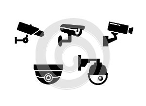 CCTV camera icon vector security video sign. cctv symbol silhouette safety system icon logo