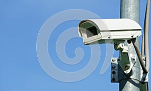 CCTV camera on pole,concept security in home, office,public