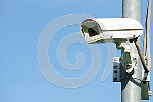 CCTV camera on pole,concept security in home, office,public, ect