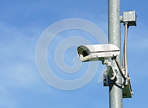 CCTV camera on pole,concept security in home, office,public, ect