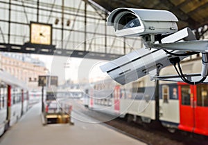 CCTV camera in railway station