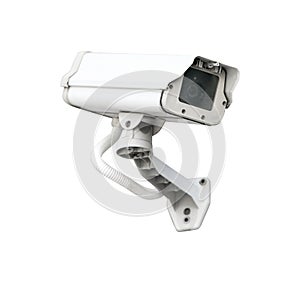 CCTV camera security isolated white background.
