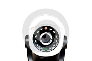 Cctv camera security isolated on white background