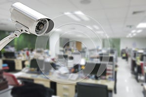 CCTV Camera security operating in office building