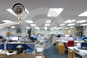 CCTV Camera security operating in office building