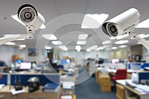 CCTV Camera security operating in office building