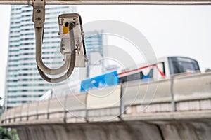 CCTV camera security on skytrain station