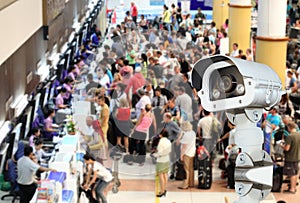 CCTV camera or surveillance operating in air port