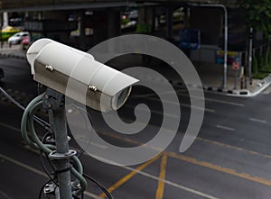 CCTV camera or surveillance operating on traffic