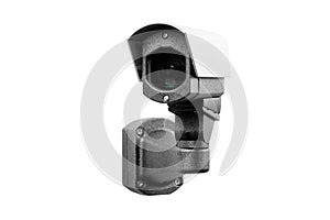 CCTV camera on the white background