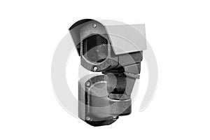 CCTV camera on the white background