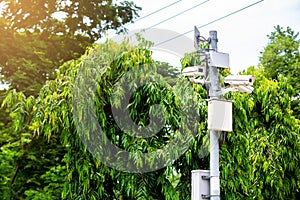 CCTV Camera and WIFI Access Point are installation on tower