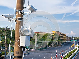 CCTV cameras installed at the fire pillar