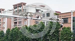 CCTV cameras in outdoor