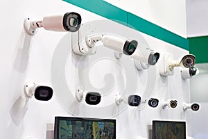 CCTV cameras on wall