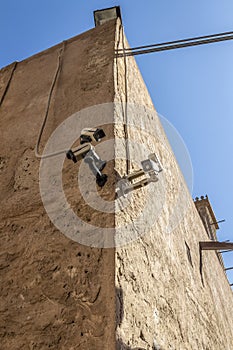 CCTV cameras on the wall