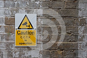 CCTV Caution Sign