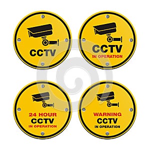 CCTV circle sign