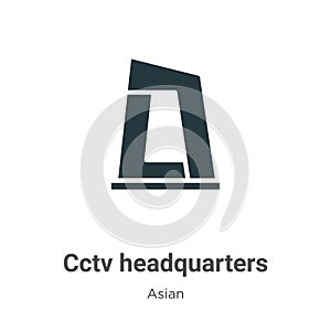 Cctv headquarters vector icon on white background. Flat vector cctv headquarters icon symbol sign from modern asian collection for