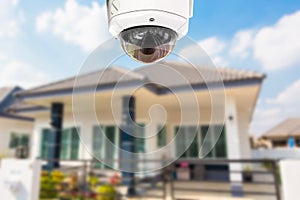 CCTV Home camera security operating at house.