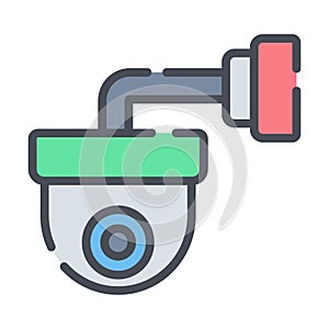 Cctv icon. Security camera icon vector. Dome camera