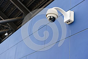 CCTV monitoring, security cameras at outdoor stadium