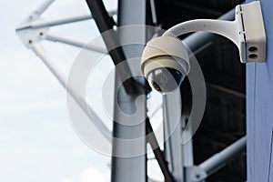 CCTV monitoring, security cameras at outdoor stadium