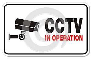 CCTV in operation - rectangle sign