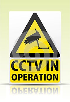 CCTV in operation sign