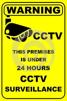 CCTV IN OPERATION WARNING SIGN photo
