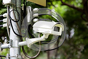 CCTV in the park for safety of people.