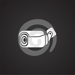 CCTV related icon on background for graphic and web design. Simple illustration. Internet concept symbol for website