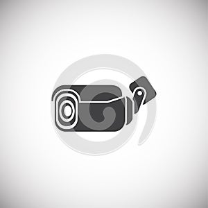 CCTV related icon on background for graphic and web design. Simple illustration. Internet concept symbol for website