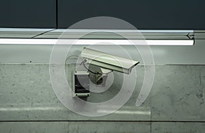 CCTV security camera installed in airport and subway