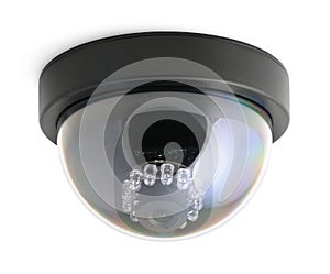 CCTV security camera isolated