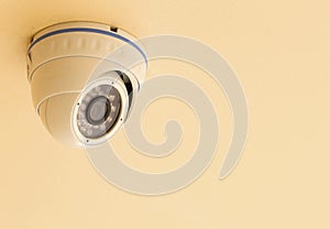 CCTV Security camera isolated white background.