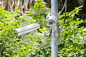 CCTV security camera, Monitor and Protect in the park
