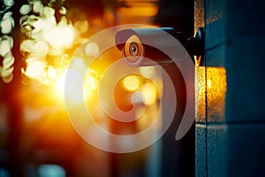 CCTV Security Camera, Protect your home from thieves. Security video surveillance system concept.