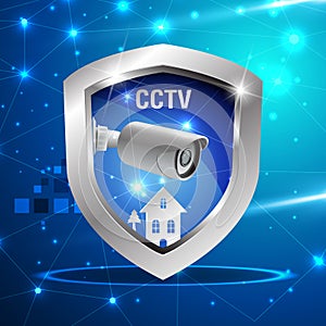 CCTV Security camera with shield guard